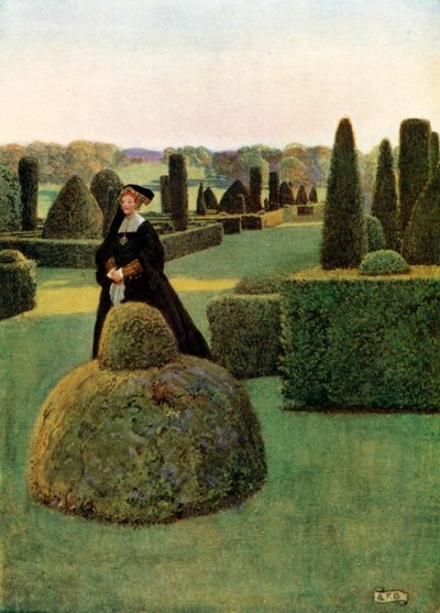 Fair Rosamond. Thomas Delone. Fair Rosamond (färglitografi) av Eleanor Fortescue-Brickdale