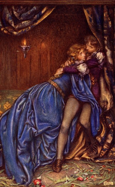 Guinevere (färg litho) av Eleanor Fortescue Brickdale