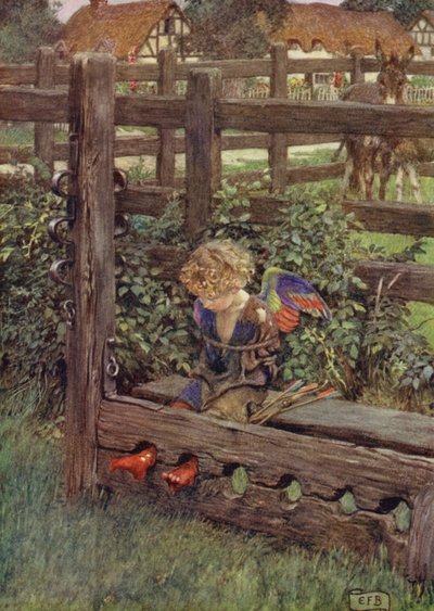 Finns det en tår som föraktas som en pärla? Här står tjuven (färg litho) av Eleanor Fortescue Brickdale