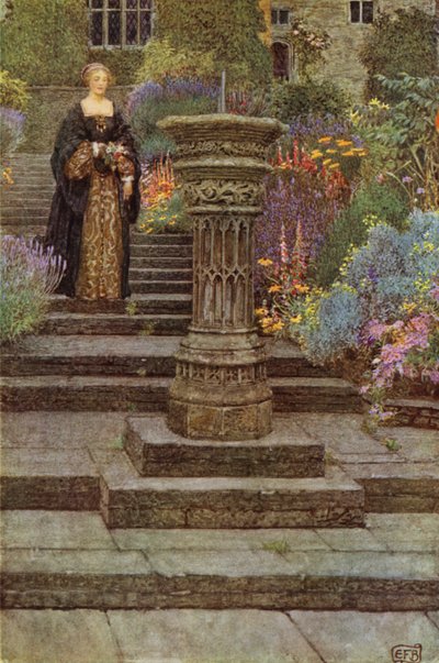 Gillar de där trädgårdshärligheterna som här är. Din blommiga-söta likheter (färg litho) av Eleanor Fortescue Brickdale