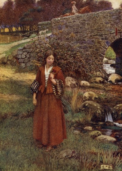 Fogdens dotter till Islington (färg litho) av Eleanor Fortescue Brickdale