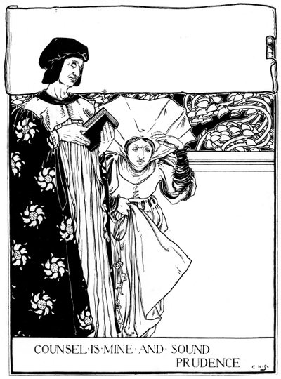 Råd är Mine and Sound Prudence, 1898. av Eleanor Fortescue Brickdale