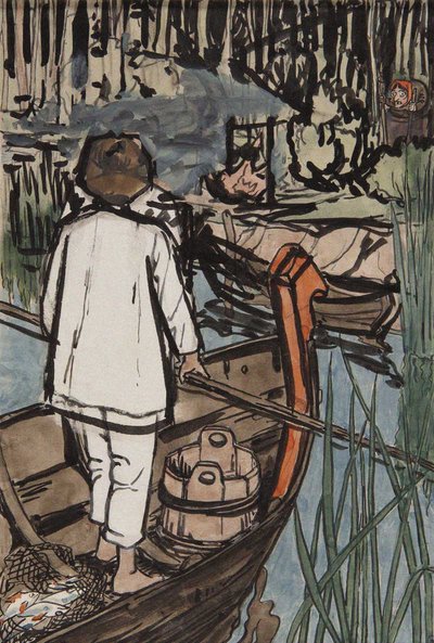 Illustration till The Tale Synko-Philipko av Elena Dmitryevna Polenova
