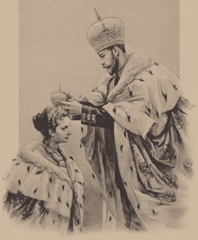 Kejsarinnan Alexandra Fyorodovnas kröning, 1899 av Elena Petrovna Samokish-Sudkovskaya