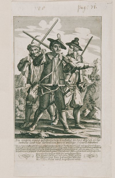 Det tyrolska försvaret 1703: Skarpskyttar av Elias Baeck