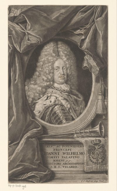 Porträtt av Johann Wilhelm av Elias Christopf Heiss