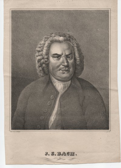 Johann Sebastian Bach (1685-1750) (c. 1850, gravyr) av Elias Gottleib (after) Haussmann