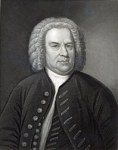 Porträtt av Johann Sebastian Bach, tysk kompositör av Elias Gottleib Haussmann