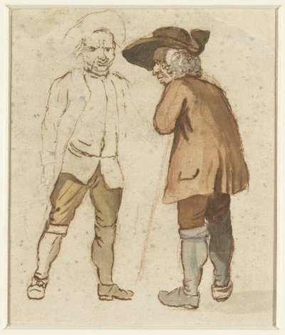 Två gamla bönder i samtal av Elias Martin (possibly)