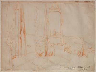 Hans excellens greve Creutzes (?) förrum i Paris av Elias Martin