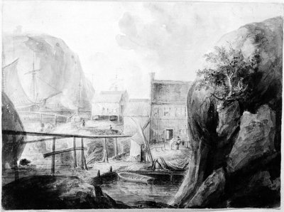 Kustbebyggelse i England av Elias Martin