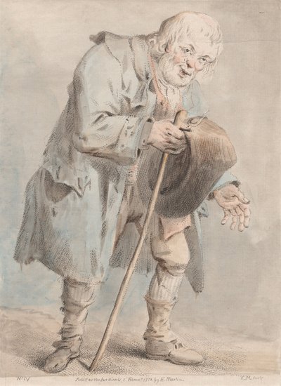 Gammal tiggande man av Elias Martin