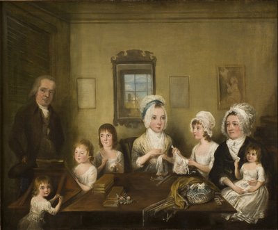 Porträtt av familjen Latrobe från Fulneck av Elias Martin