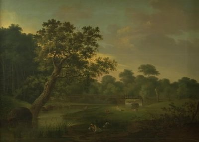 En bro över en bäck vid Skodsborgvej av Elias Meyer