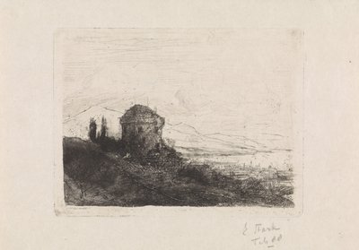 Chateau Chatelard nära Clarens av Elias Stark (signed by artist)
