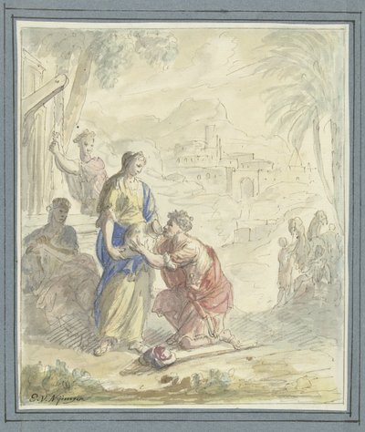 Rebecka och Elieser vid brunnen av Elias van Nijmegen
