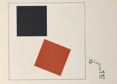 Om två kvadrater, 1922. av Eliezer Markowich Lissitzky