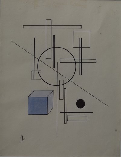 Komposition, 1920 av Eliezer Markowich Lissitzky