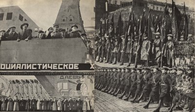 Illustration från USSR Builds Socialism, 1933. av Eliezer Markowich Lissitzky