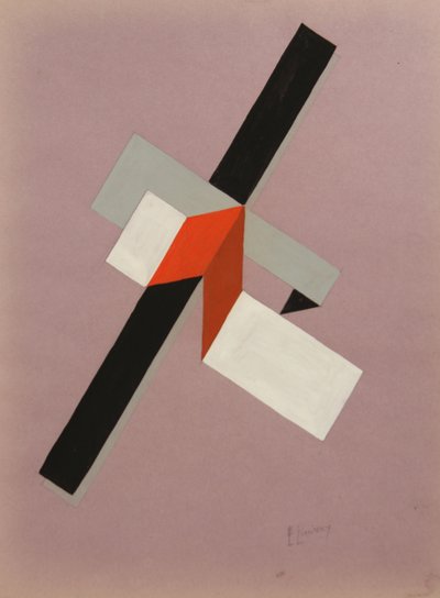 Proun, ca 1923 av Eliezer Markowich Lissitzky