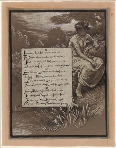 (Illustration till Rubáiyát av Omar Khayyám) Flodläppen av Elihu Vedder