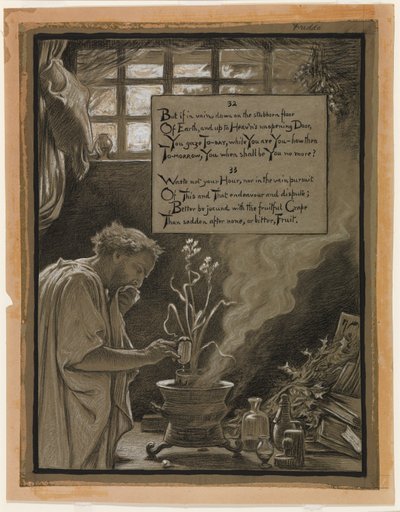 (Illustration för Rubáiyát av Omar Khayyám) Den fåfänga strävan av Elihu Vedder