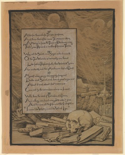 (Illustration för Rubáiyát av Omar Khayyám) Teologi av Elihu Vedder