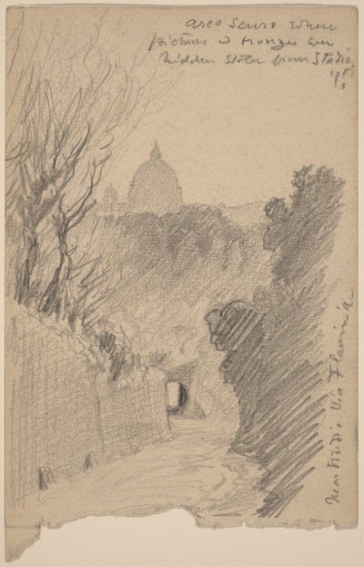 Arco Oscuro - Ovanför Via Flaminia av Elihu Vedder
