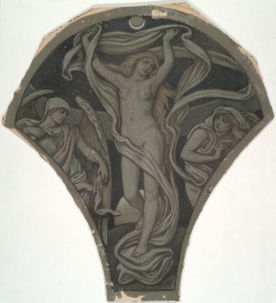 Tecknad film för Luna, från de sextio studierna för Huntington-taket (1926.80) av Elihu Vedder