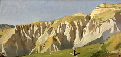 Volterras klippor (olja på pannå) av Elihu Vedder