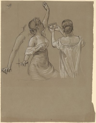 Dionysiska Revelers, mitten av slutet av 1800-talet. av Elihu Vedder