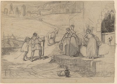 far och son, ca. 1859. av Elihu Vedder