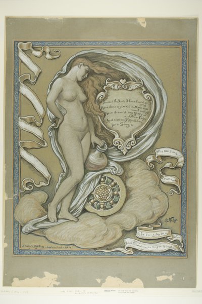Figurstudie för Rubaiyat av Omar Khayyam av Elihu Vedder