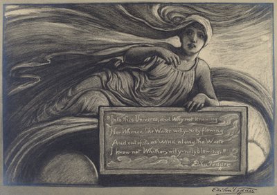Into the Universe, sent 1800-tidigt 1900-tal. av Elihu Vedder