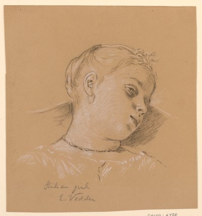 Italiensk tjej av Elihu Vedder