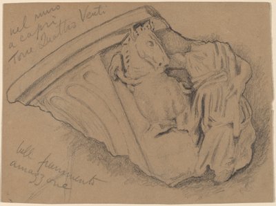Skiss av ett fragment från en vägg i Capri av Elihu Vedder