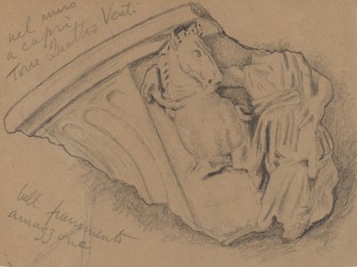 Skiss av ett fragment från en vägg i Capri, ca. 1897. av Elihu Vedder