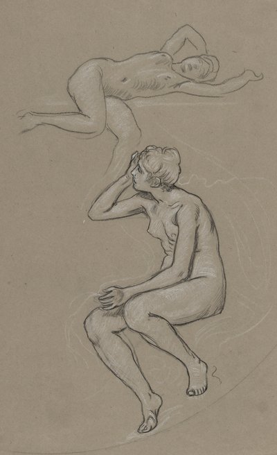 Studier för Figure of Spring av Elihu Vedder