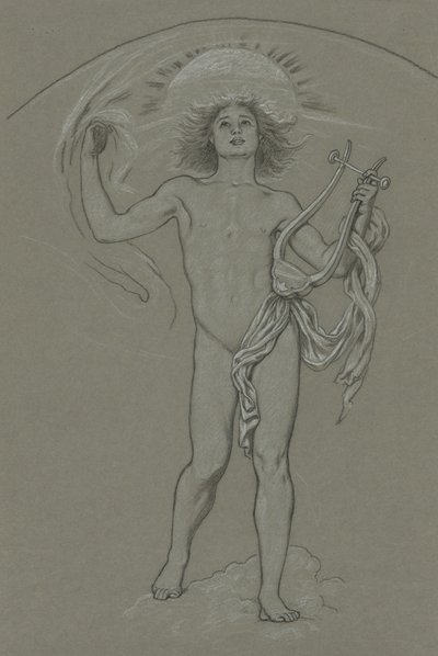 Studie för Apollo av Elihu Vedder