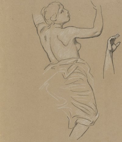 Studie för Figure of Autumn av Elihu Vedder