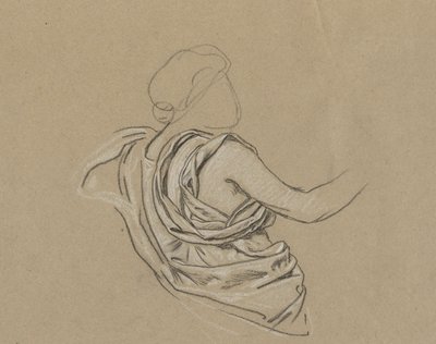 Studie för Figure of Autumn av Elihu Vedder