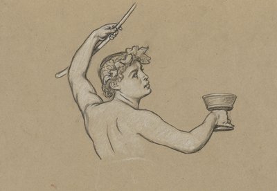 Studie för Figure of Autumn av Elihu Vedder