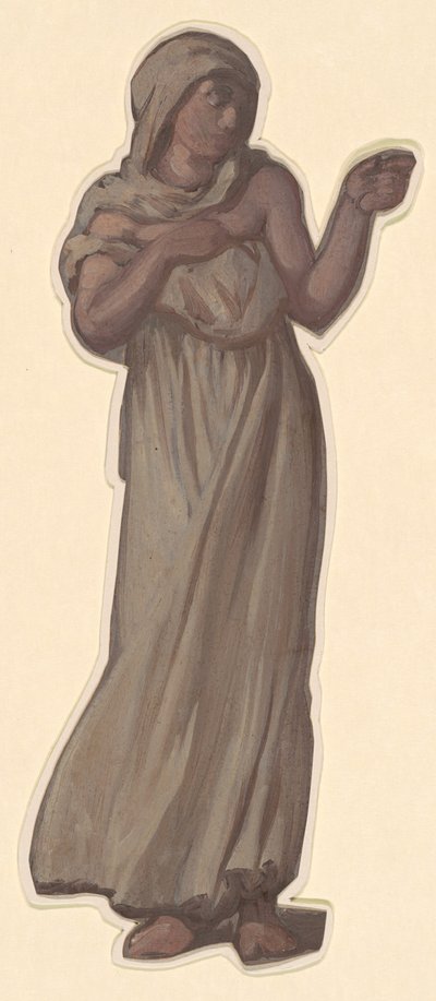 Studie för "Greek Girls Bathing" av Elihu Vedder