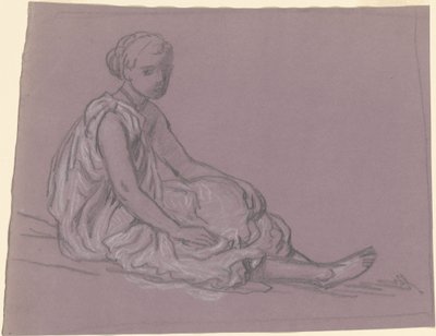 Studie för "Greek Girls Bathing" av Elihu Vedder