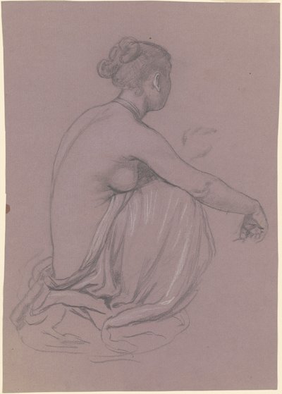 Studie för "Greek Girls Bathing" av Elihu Vedder