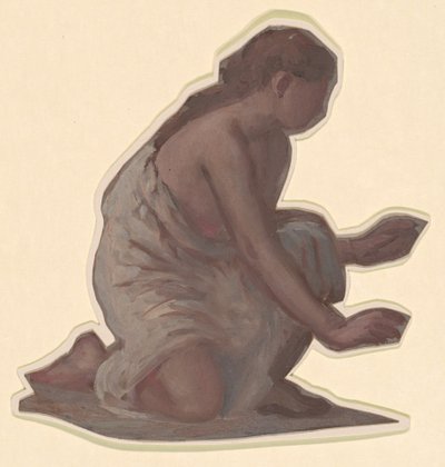 Studie för "Greek Girls Bathing" av Elihu Vedder