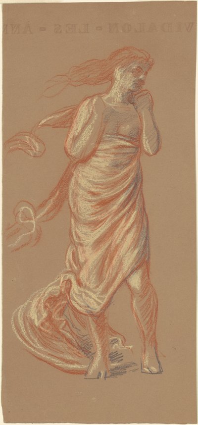 Studie för "Greek Girls Bathing" [recto] av Elihu Vedder