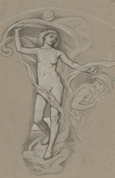 Studie till Luna av Elihu Vedder