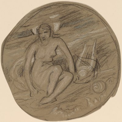 Studie för musik, c. 1890. av Elihu Vedder