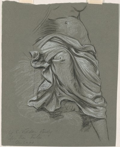 Studie för "The Fates Gathering in the Stars" av Elihu Vedder